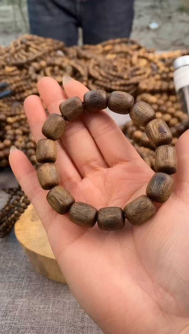 【闪购商品】沉香手串树心油随型桶珠单圈棋楠手串多样性发一