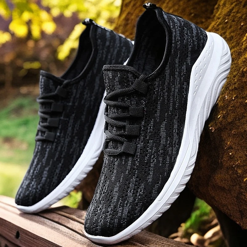 老爷车飞织透气网面休闲新款男鞋运动时尚防滑耐磨跑步鞋椰子鞋