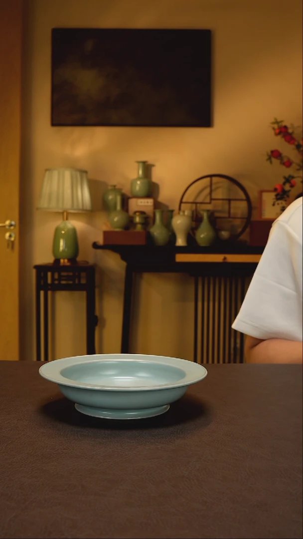 杯子仿古釉 帽檐洗 精品无暇