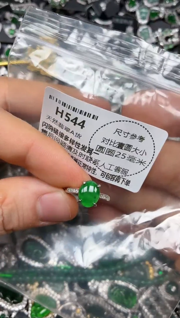 颈饰未镶嵌翡翠H544戒指