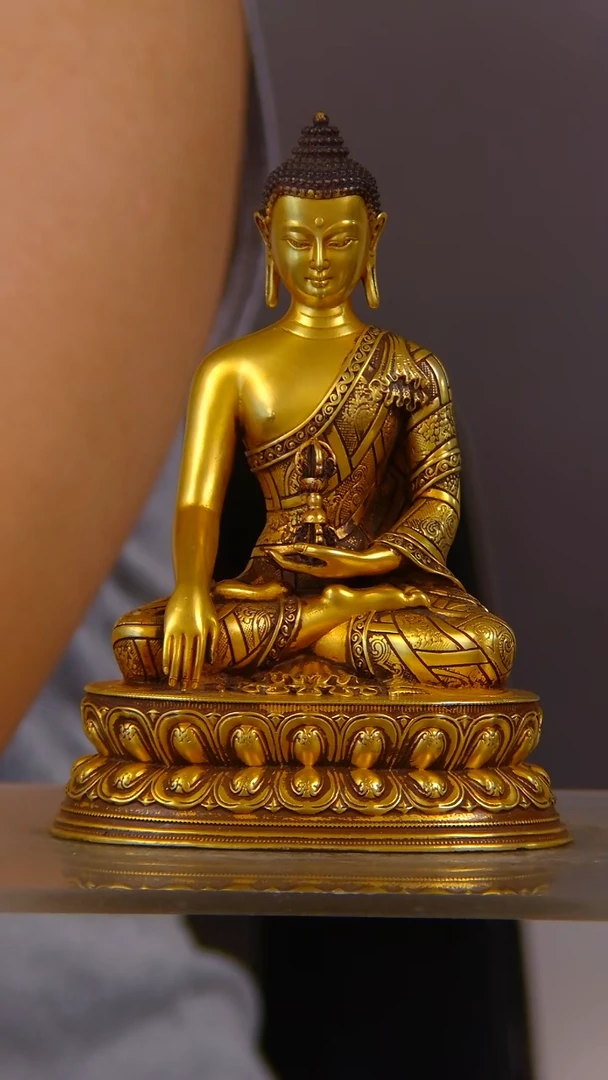 瓷片万****7 山水紫铜鎏 金造像结缘1111