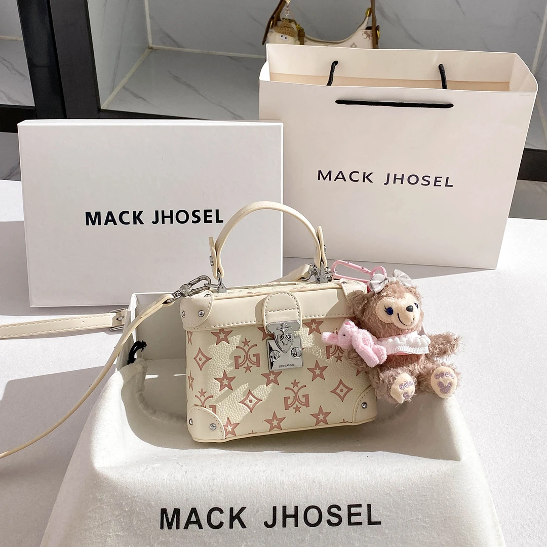 CARIT KOTY小众撞色手提盒子包包女2025新款百搭通勤单肩斜挎小包