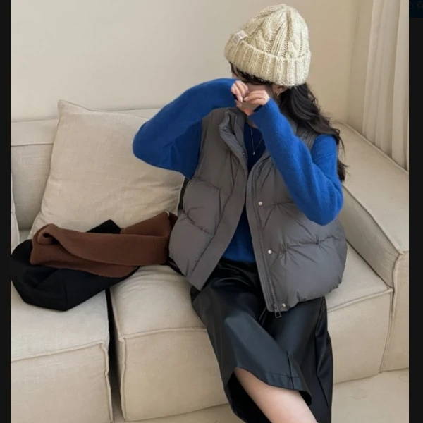 【6601】新款女款舒适保暖短款羽绒马甲H845