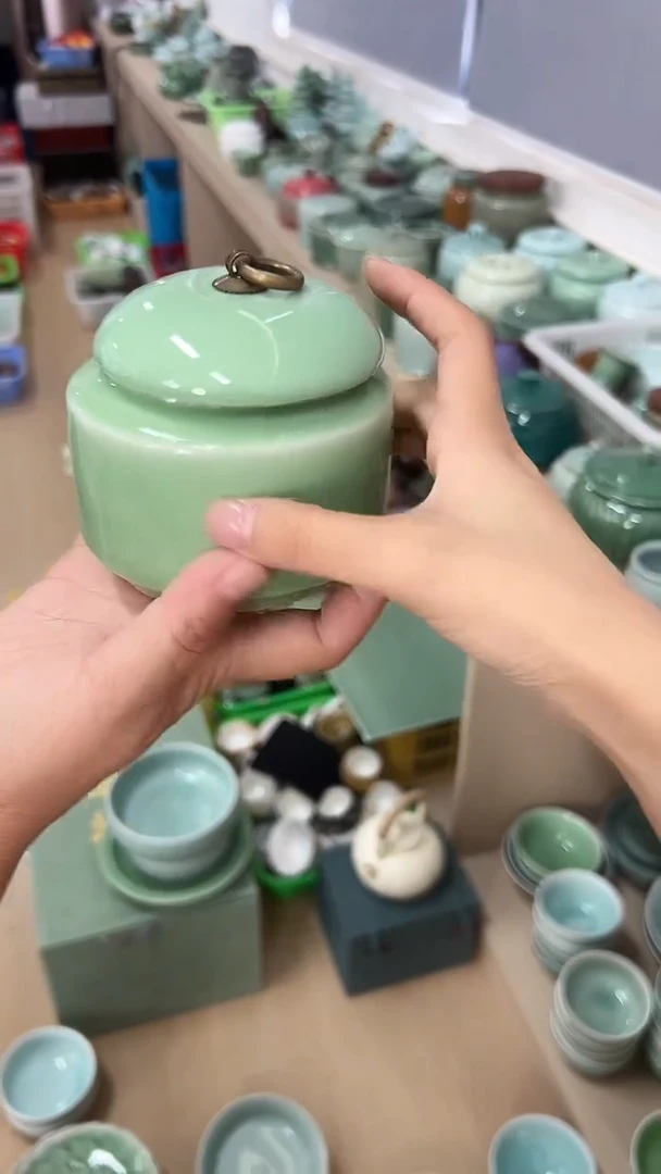龙泉云间青瓷小米茶器