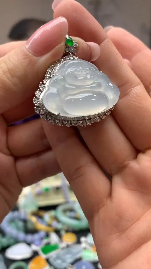 【闪购商品】翡翠颈饰18K金镶嵌5-天然翡翠