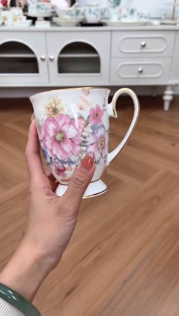 【闪购商品】碗花花高骨骨瓷马克杯