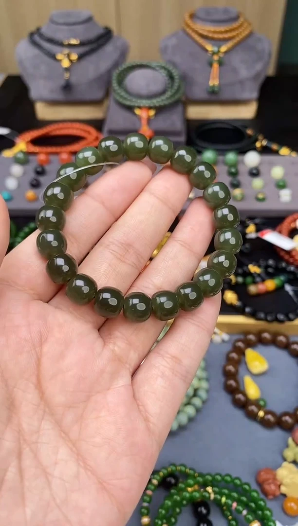 未镶嵌和田玉挂件10mm老型手串