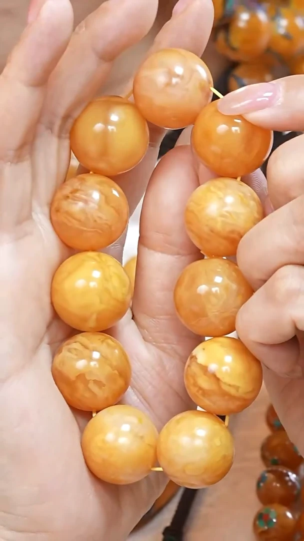 蜜蜡颈饰未镶嵌4160天然蜜蜡珠宝奇石云端妖孽全部保真