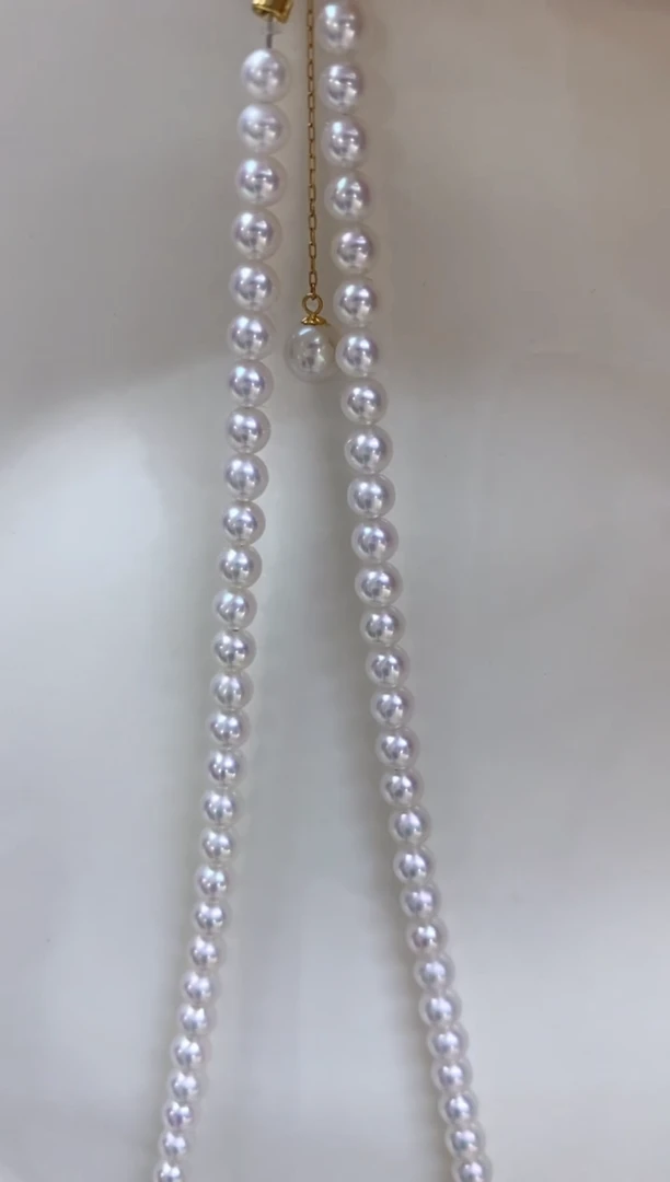 【闪购商品】淡水珍珠项链18K金镶嵌4-5