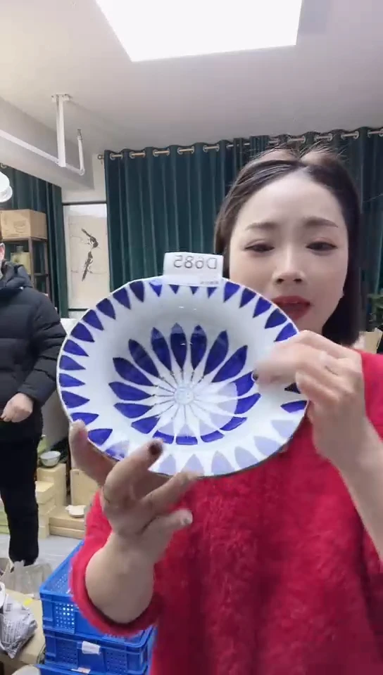 【闪购商品】瓷片全新高端翔芳窑21cm大钵D685