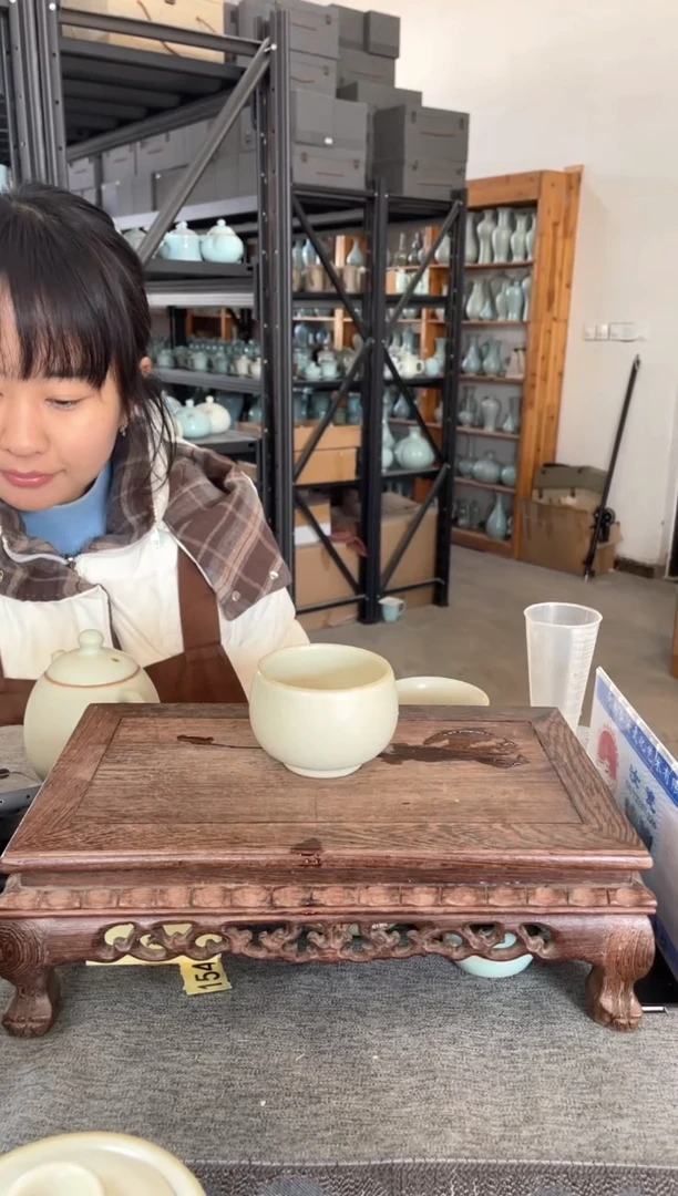 【闪购商品】瓷片微瑕无礼盒月白般若杯