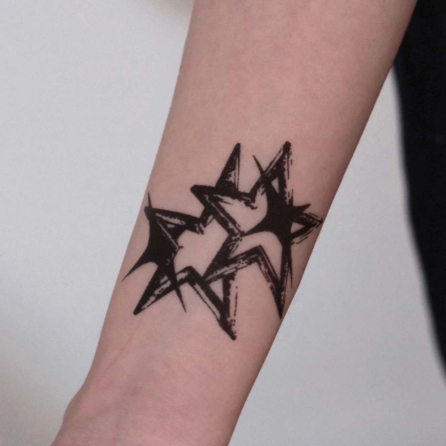 【A款6张小图组合】INKEXIT原创暗黑半永久纹身贴持久防水不反光