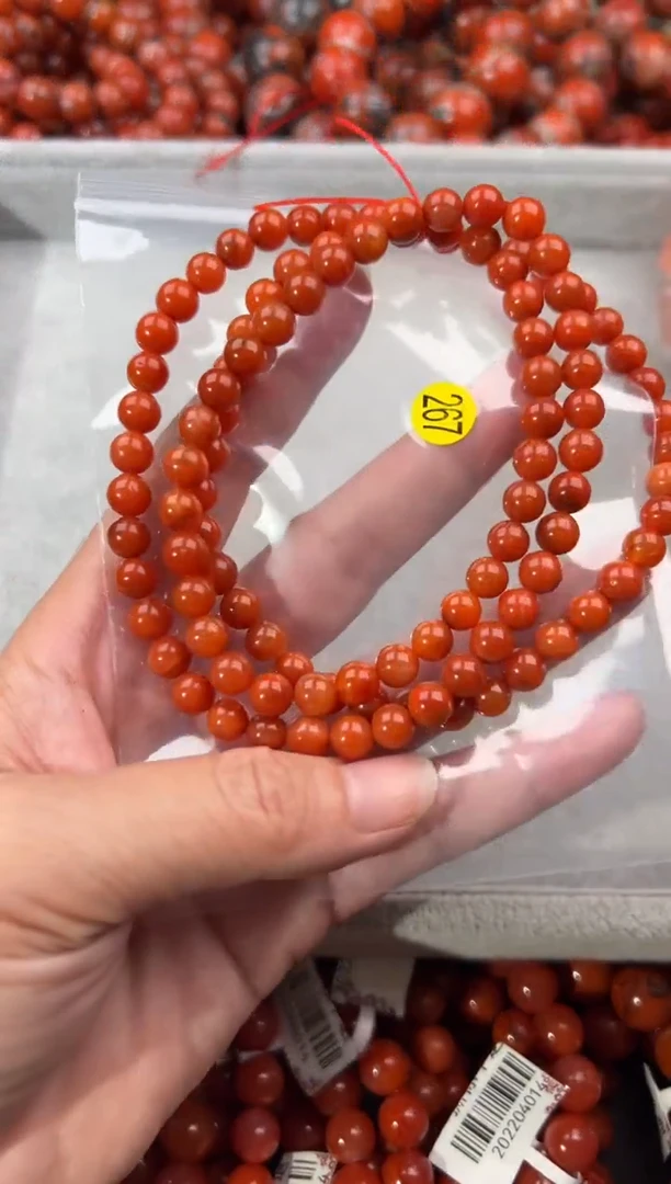 未镶嵌手串南红玛瑙6+