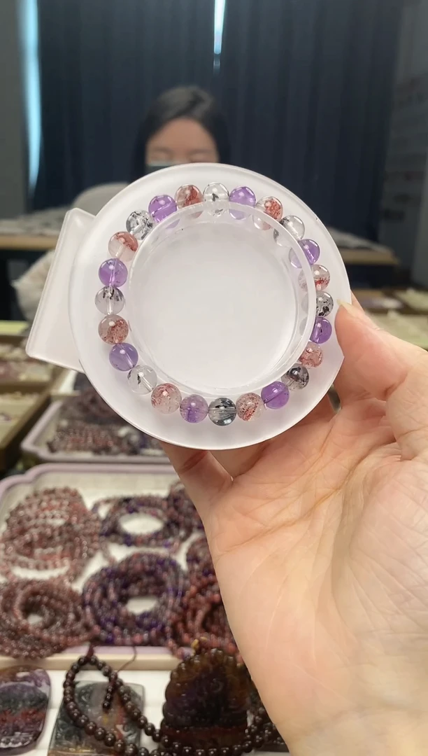 未镶嵌手串水晶超七8mm 多样性发一
