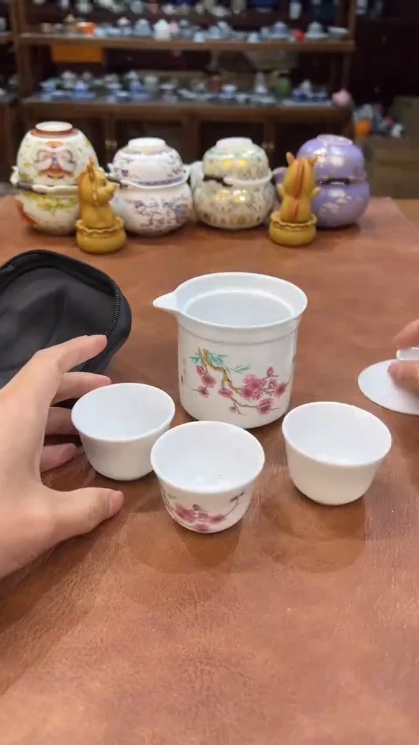 真的很便宜会开片的旅行茶具