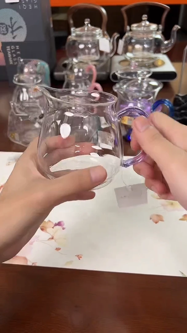@@禾器晶彩泽然茶海浅紫色+清禾杯紫1