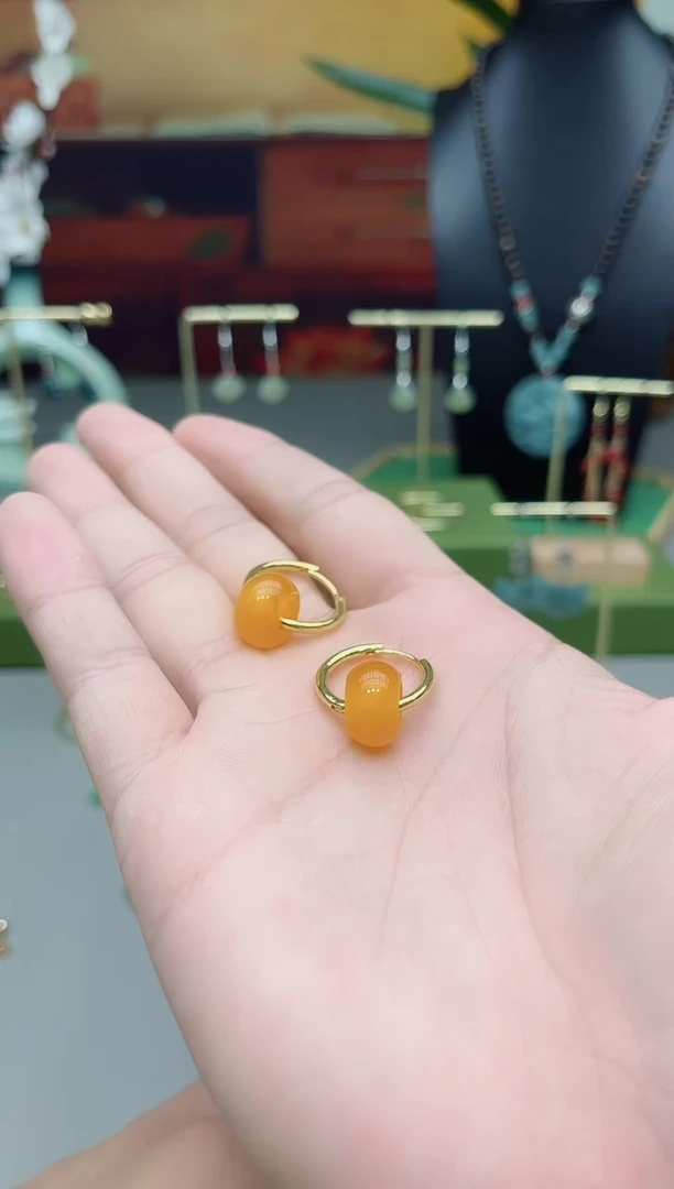 未镶嵌耳钉玛瑙/玉髓536