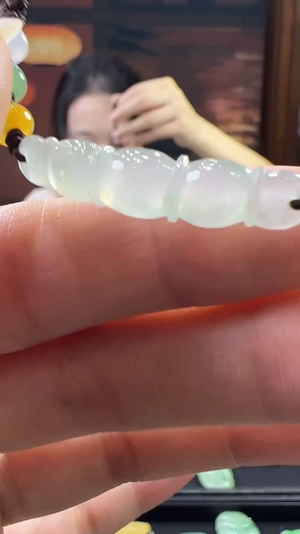 未镶嵌挂件翡翠莲藕套绳