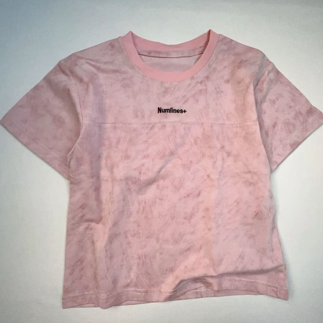 夏新款款儿童短袖中大童男女童上衣半袖满印休闲T恤圆领夏季