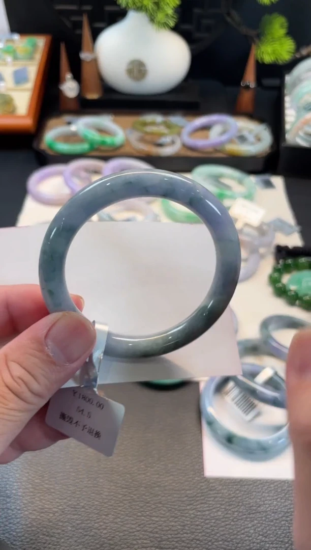 未镶嵌手镯翡翠65号链接 有纹裂