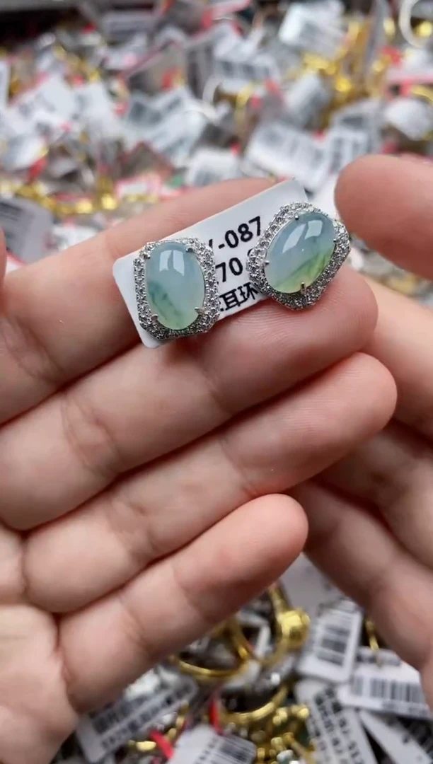 【闪购商品】翡翠戒指银S925镶嵌4444*---5