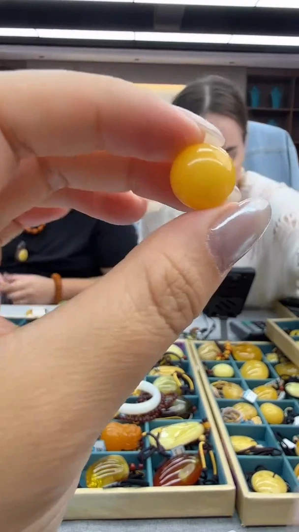 琥珀颈饰未镶嵌15秒拍号 假一罚三 13mm