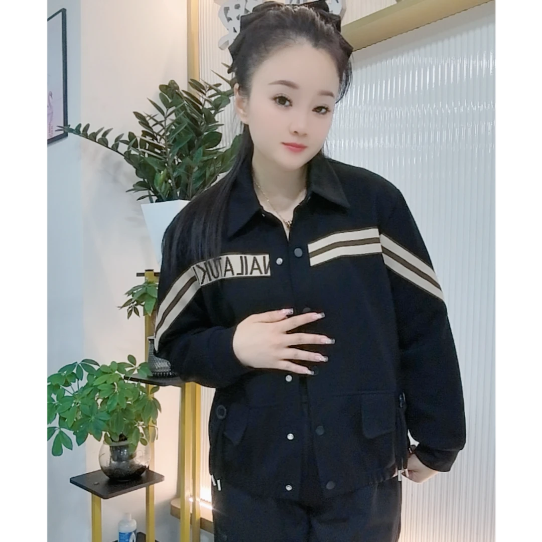 【婉婷服饰】8818外套秋款翻领洋气时尚潮牌女装宽松显瘦