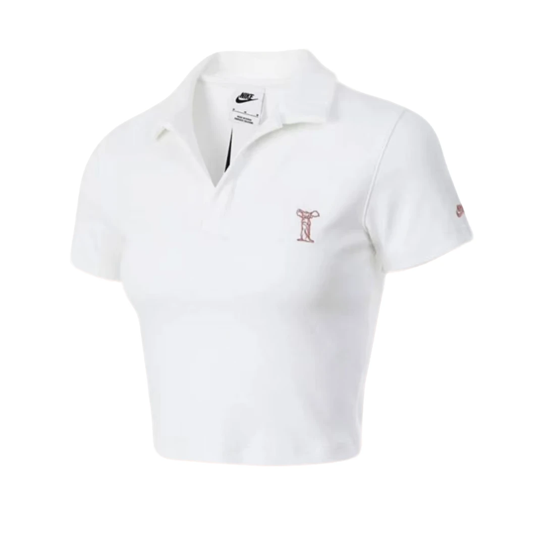 NIKE/耐克正品女款夏季休闲翻领上衣透气时尚户外短袖 HJ6852-100