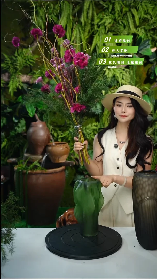 绿色树桩花瓶一支