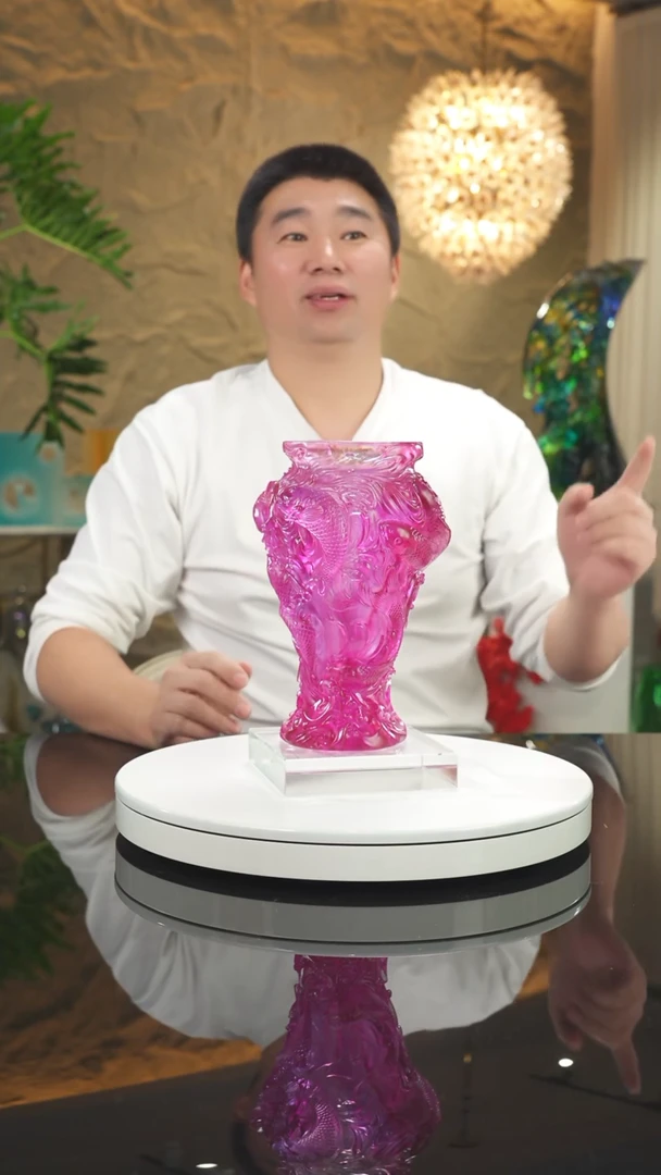 【闪购商品】摆件设计款琉璃花瓶摆件