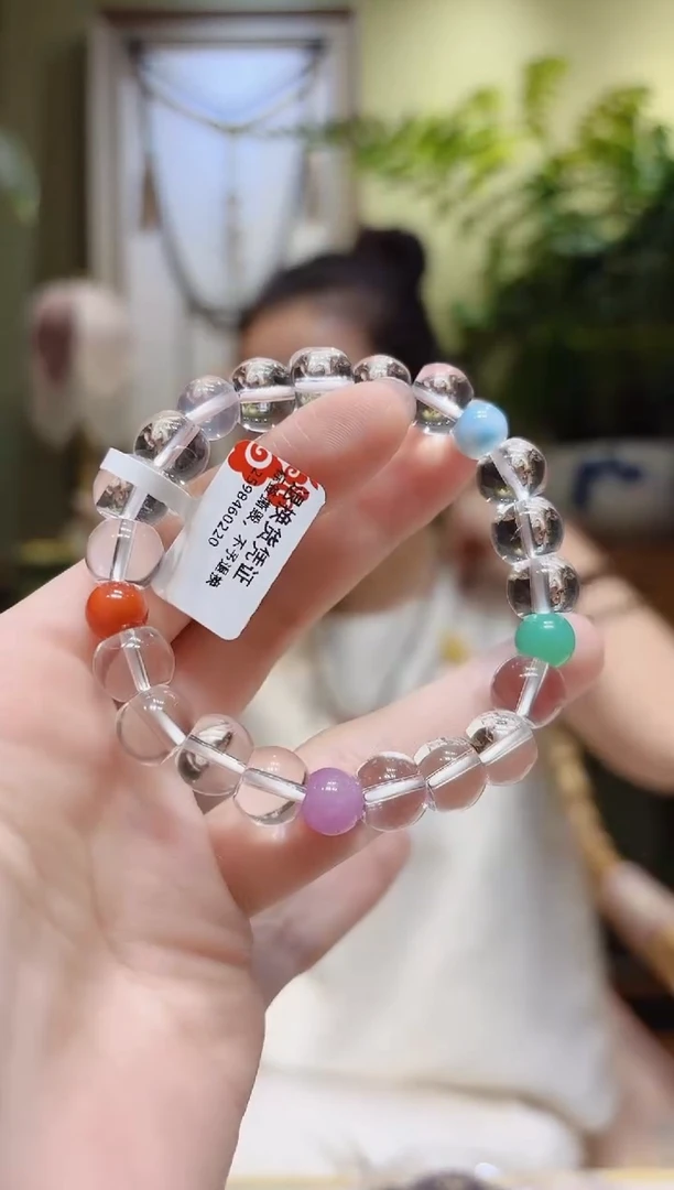 【闪购商品】水晶手串未镶嵌五彩珠白水晶手串