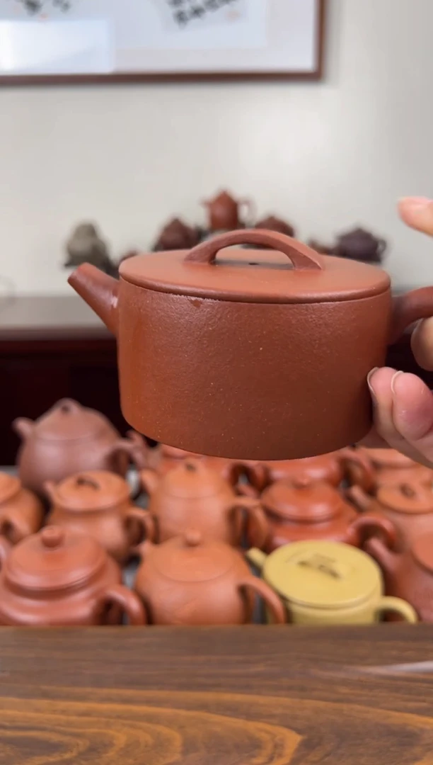 茶壶紫砂红降坡一片瓦壶200CC