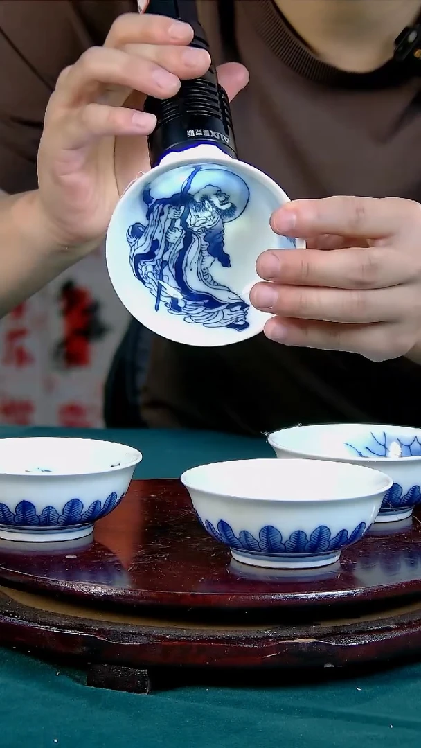 瓷片 景德镇现代高端赏瓷青花十八罗汉