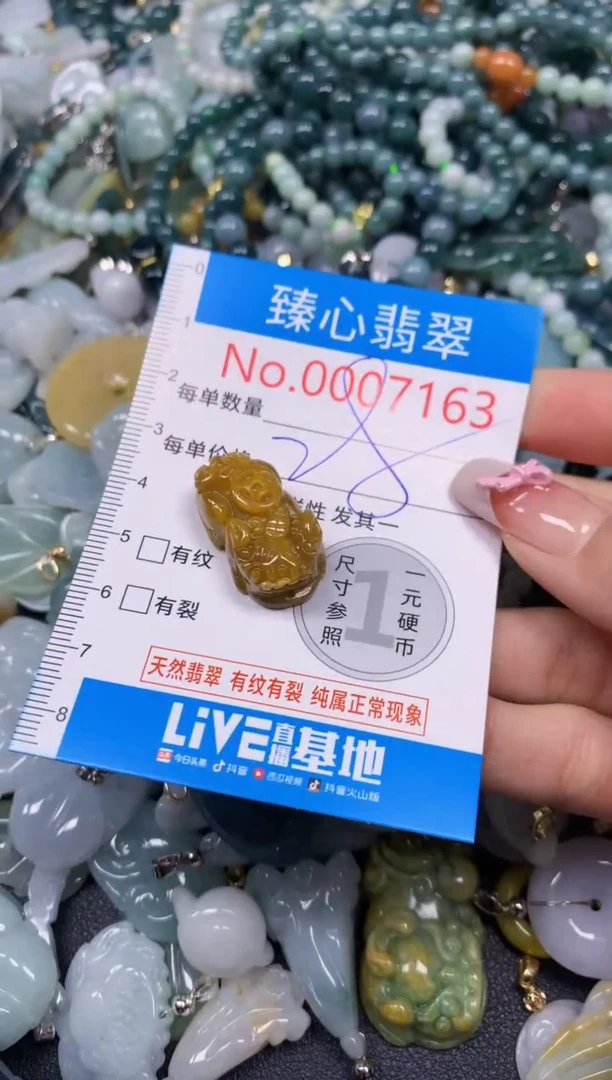 【闪购商品】翡翠颈饰未镶嵌含绳0007163