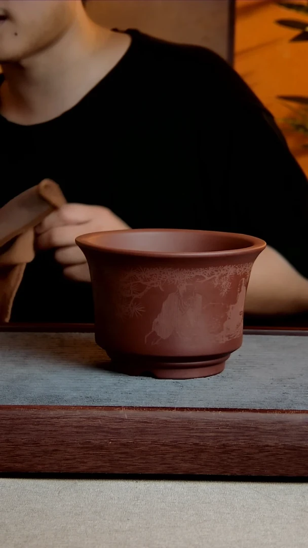 紫砂花盆14.5*10.5内径紫砂花盆