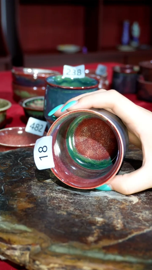 摆件精品窑变钧瓷茶器