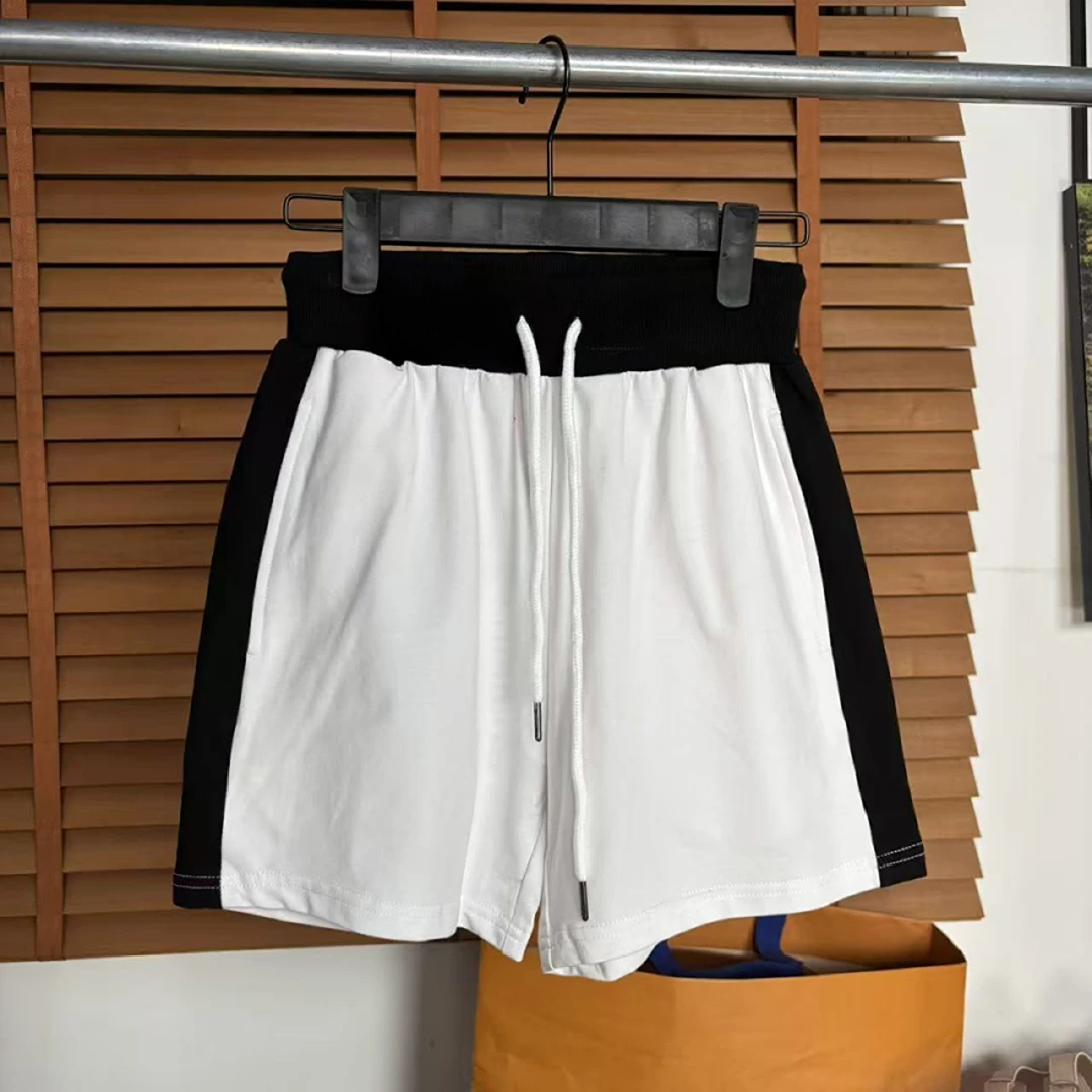 字母刺绣撞色休闲短裤6726