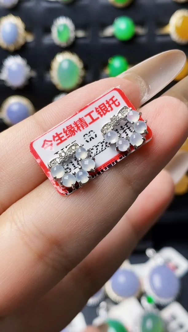 银S925镶嵌戒指翡翠0362