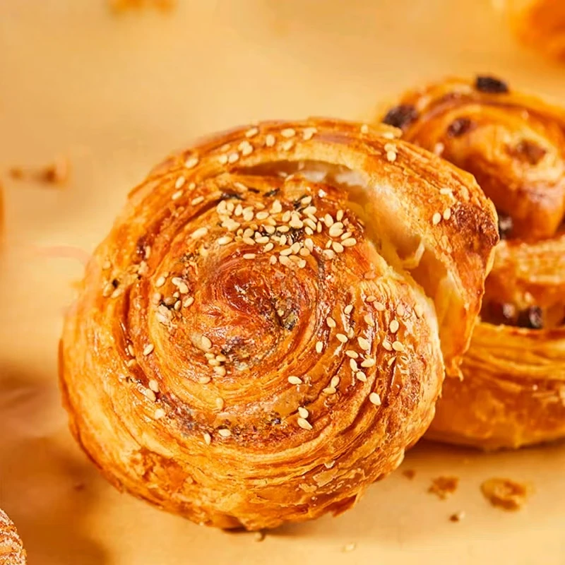 650g*2袋-顺丰冷链-芝麻飞碟可颂面包【保质期到2025年8月9日】
