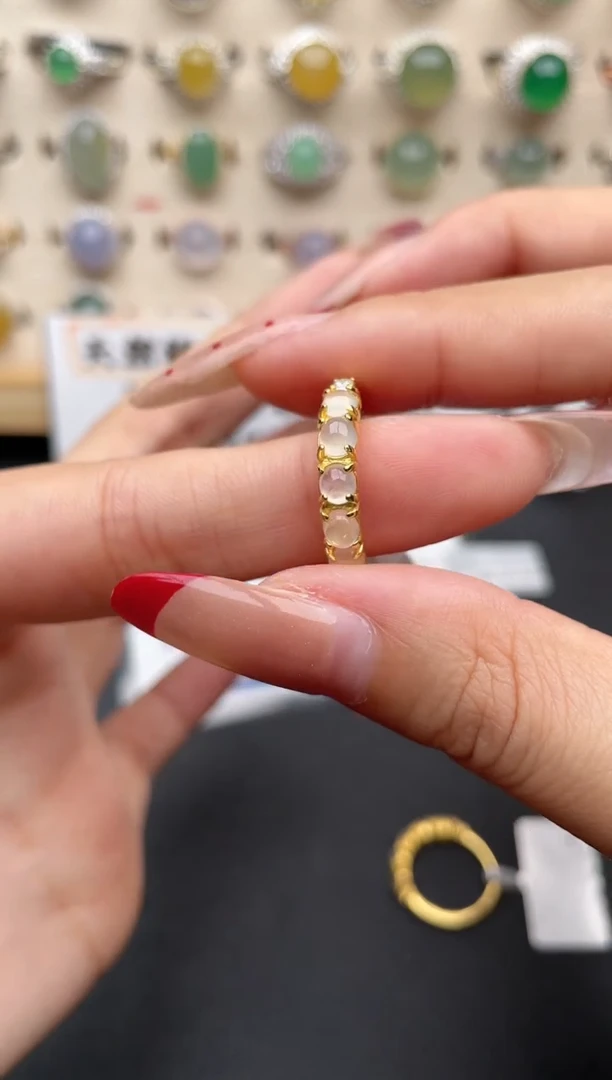 【闪购商品】翡翠戒指银S925镶嵌一物一证一礼盒