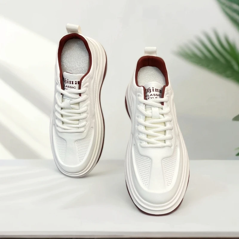 2025年男士夏季时尚休闲百搭网面透气小白鞋B8906