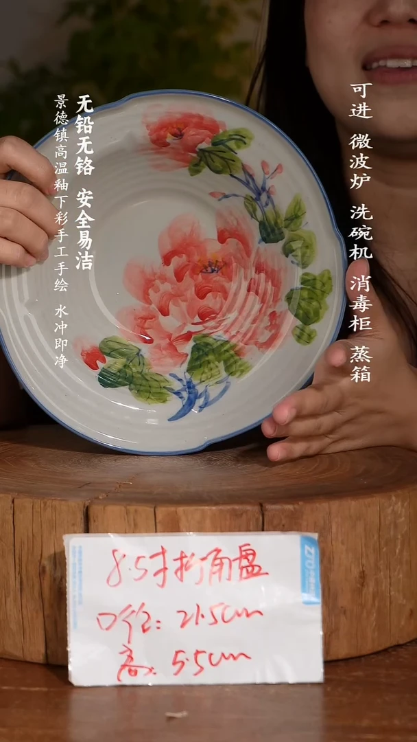 碗陶瓷景德镇高温瓷釉下彩手绘陶瓷