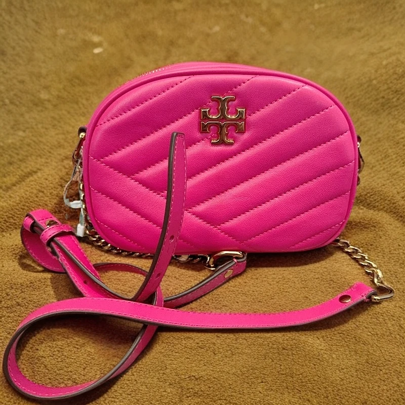 95新 TORY BURCH/汤丽柏琦 玫粉色单肩包 1188 4713