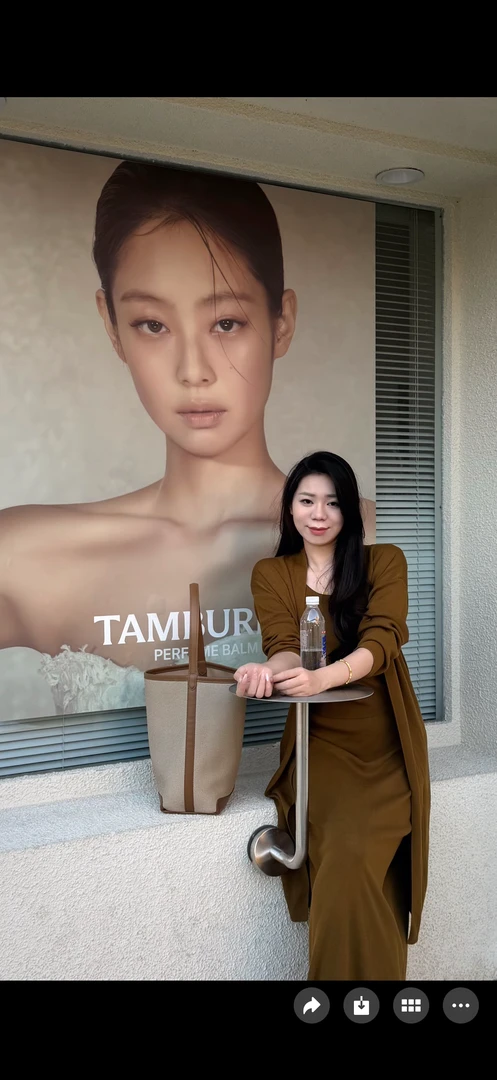 LANLAN腰部绑带灰色咖色长裙