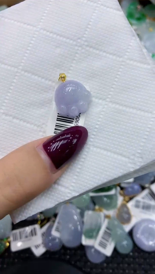 翡翠18K金镶嵌颈饰111111111111