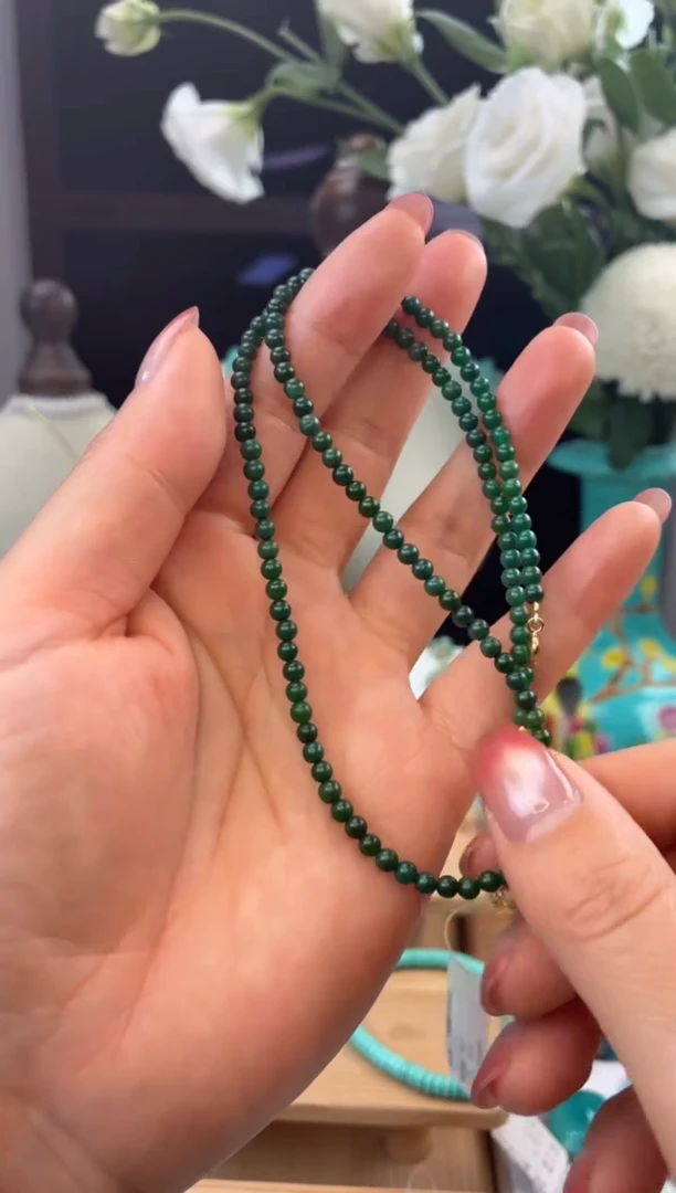 银S925镀金镶嵌绿松石项链1