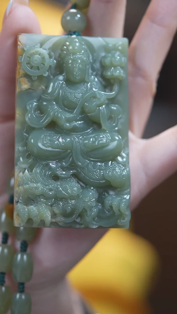 颈饰未镶嵌和田玉大势至