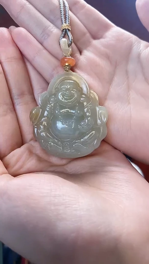【闪购商品】和田玉挂件未镶嵌弥勒佛吊坠