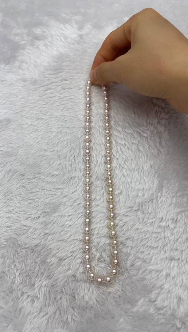 项链银S925镶嵌海水珍珠AK7-7.5mm