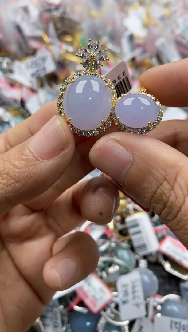 银S925镶嵌戒指翡翠999            5